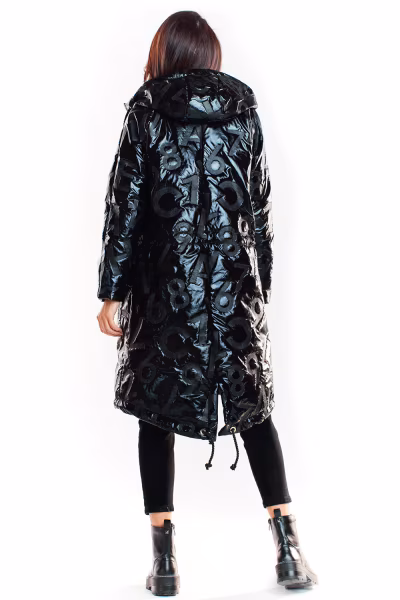 Płaszcz Damski Model A339 Black - awama — zdjęcie 3