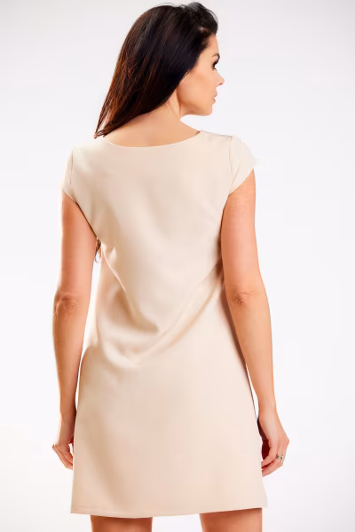 Sukienka Model A570 Beige - awama — zdjęcie 3
