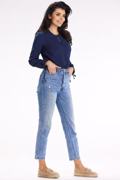 Bluzka Model A651 Navy - awama — zdjęcie 2