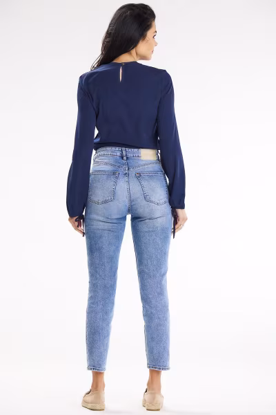 Bluzka Model A651 Navy - awama — zdjęcie 3