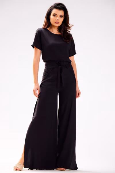 Spodnie Damskie Model A589 Black - awama — zdjęcie 1