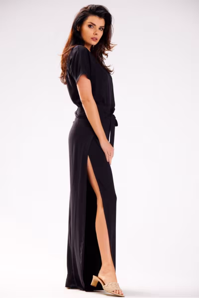 Spodnie Damskie Model A589 Black - awama — zdjęcie 2