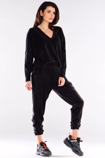 Bluzka Damska Model A417 Black - awama — zdjęcie 2