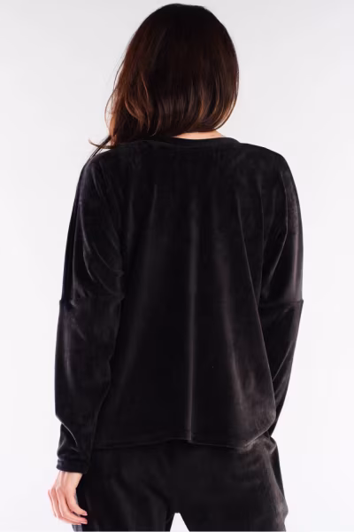 Bluzka Damska Model A417 Black - awama — zdjęcie 3