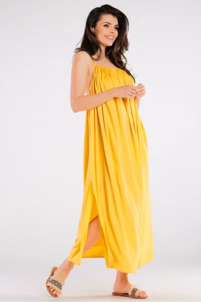 Sukienka Model A428 Yellow - awama — zdjęcie 2