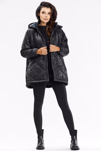 Kurtka Damska Model A687 Black - awama — zdjęcie 2