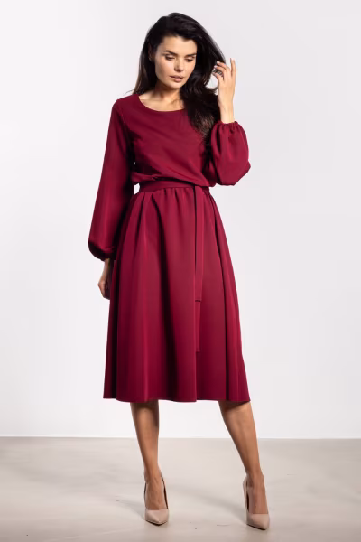 Sukienka Model A742 Claret - awama — zdjęcie 2