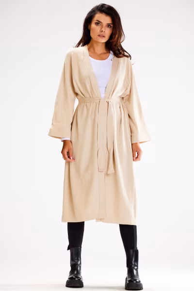 Sweter Kardigan Model A617 Beige - awama — zdjęcie 1