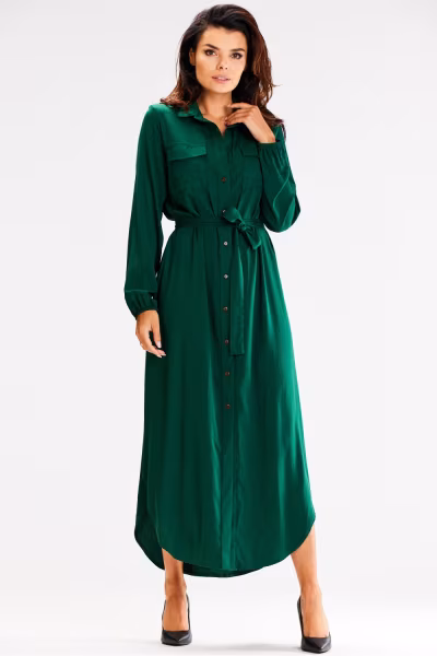 Sukienka Model A601 Bottle Green - awama — zdjęcie 1