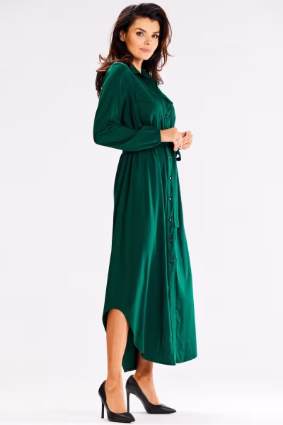 Sukienka Model A601 Bottle Green - awama — zdjęcie 2