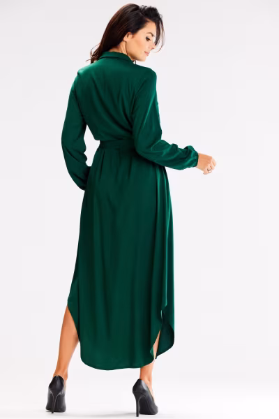 Sukienka Model A601 Bottle Green - awama — zdjęcie 3