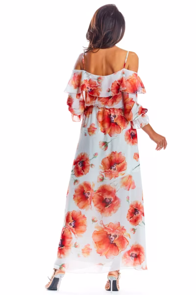 Sukienka Model A311 Red Flowers - awama — zdjęcie 3