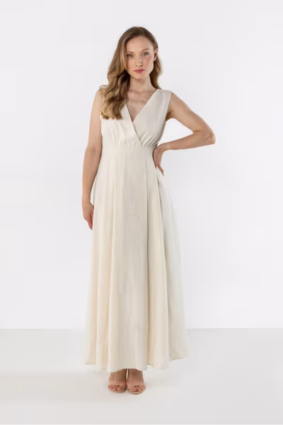 Sukienka Model A771 Beige - awama — zdjęcie 1