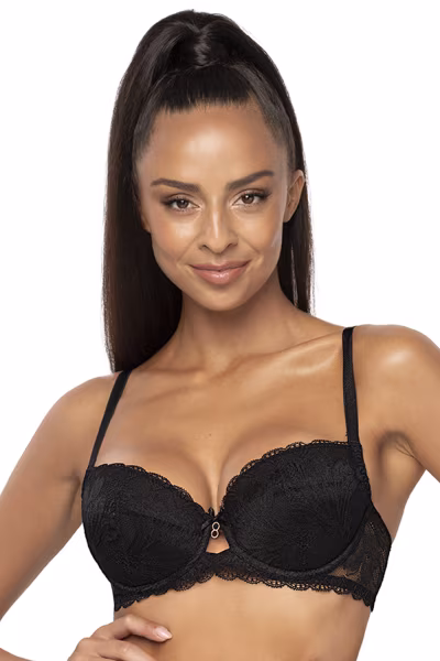 Biustonosz push up Biustonosz push-up Model 0203/11 Lindsay Black - Mat — zdjęcie 1