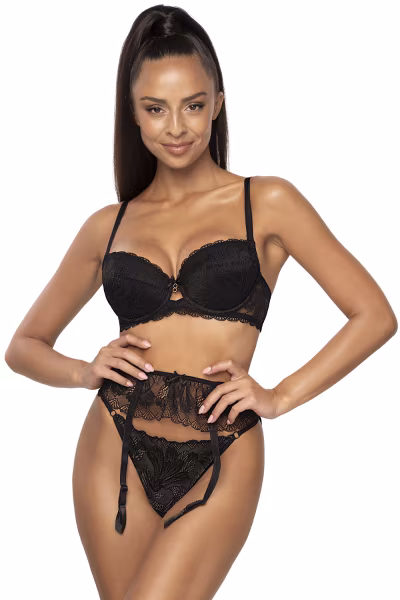 Biustonosz push up Biustonosz push-up Model 0203/11 Lindsay Black - Mat — zdjęcie 2