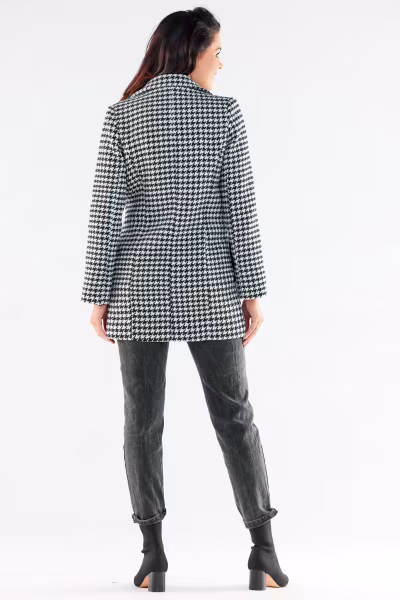 Płaszcz Damski Model A546 Houndstooth - awama — zdjęcie 2