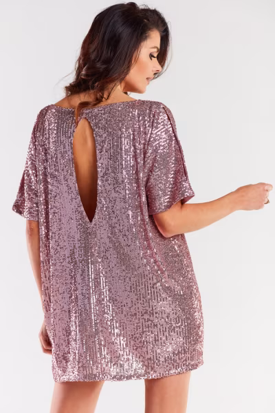 Sukienka Model A483 Pink - awama — zdjęcie 3
