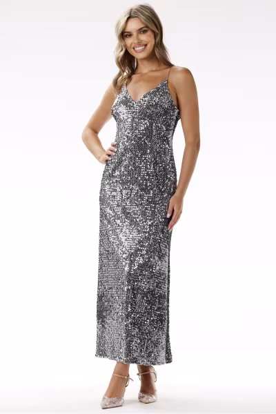 Sukienka Model A697 Grey - awama — zdjęcie 1