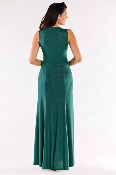 Sukienka Model A549 Bottle Green - awama — zdjęcie 3