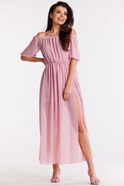 Sukienka Model A515 Powder Pink - awama — zdjęcie 2