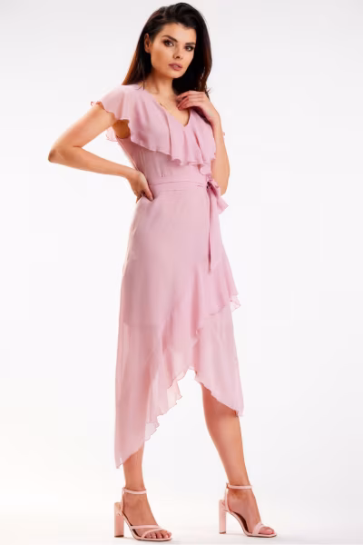 Sukienka Model A574 Dirty Pink - awama — zdjęcie 2