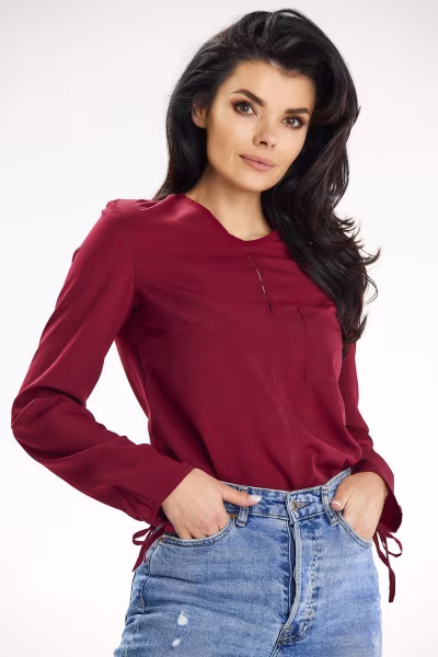 Bluzka Model A651 Claret - awama — zdjęcie 1