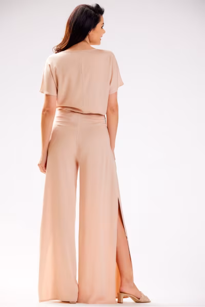 Spodnie Damskie ModelA589 Beige - awama — zdjęcie 3