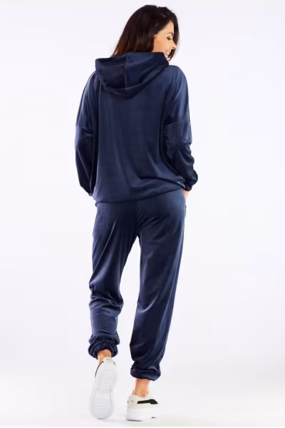 Spodnie Dresowe Model A459 Navy - awama — zdjęcie 3