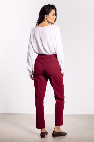 Spodnie Damskie Model A746 Claret - awama — zdjęcie 3