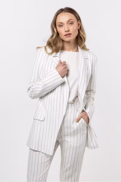 Marynarka Model A728 Śmietanka - awama — zdjęcie 1