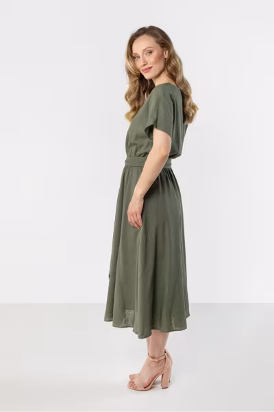 Sukienka Model A770 Khaki - awama — zdjęcie 2