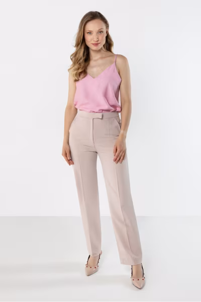 Spodnie Damskie Model A766 Beige - awama — zdjęcie 1