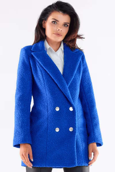 Płaszcz Damski Model A546 Blue - awama — zdjęcie 1
