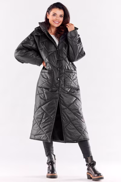 Płaszcz Damski Model A541 Black - awama — zdjęcie 1