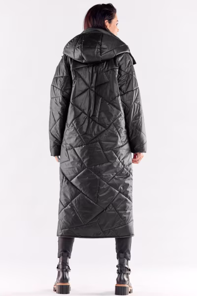 Płaszcz Damski Model A541 Black - awama — zdjęcie 3
