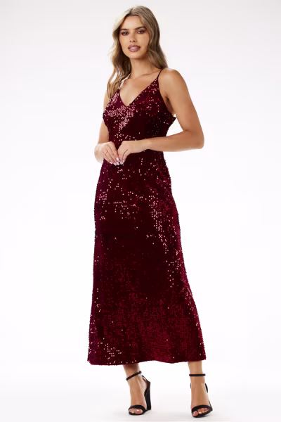 Sukienka Model A697 Claret - awama — zdjęcie 1