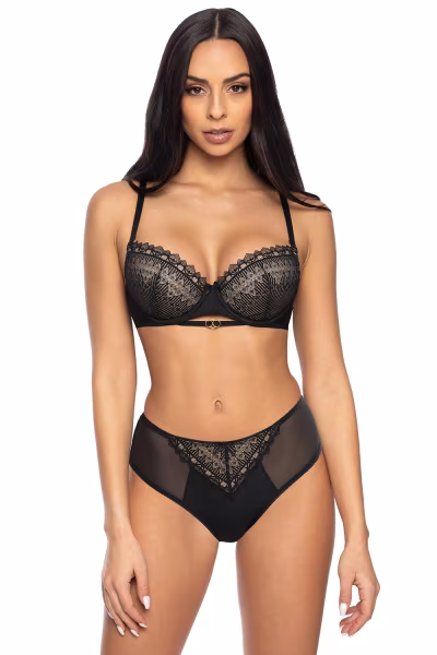 Biustonosz push up  Biustonosz Push-up Model 3539/11 Marion Black/Beige - Mat — zdjęcie 2
