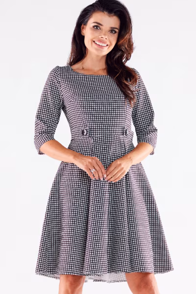 Sukienka Model A520 Houndstooth - awama — zdjęcie 1