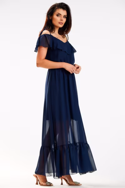 Sukienka Model A573 Navy - awama — zdjęcie 2