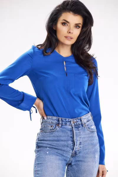 Bluzka Model A651 Blue - awama — zdjęcie 1