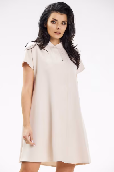 Sukienka Model A635 Beige - awama — zdjęcie 1