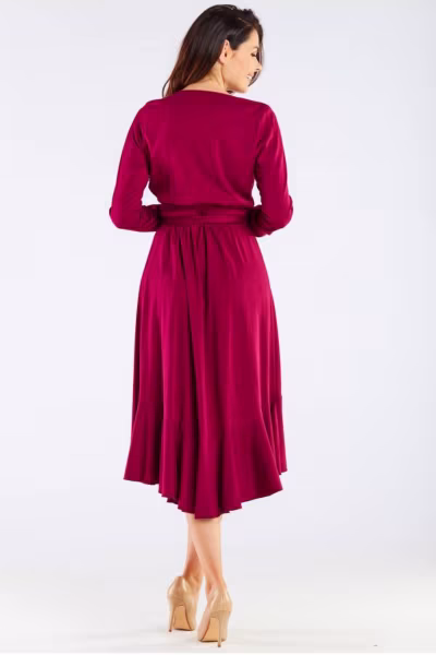 Sukienka Model A456 Bordo - awama — zdjęcie 3
