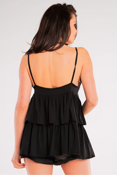 Bluzka Model A432 Black - awama — zdjęcie 3