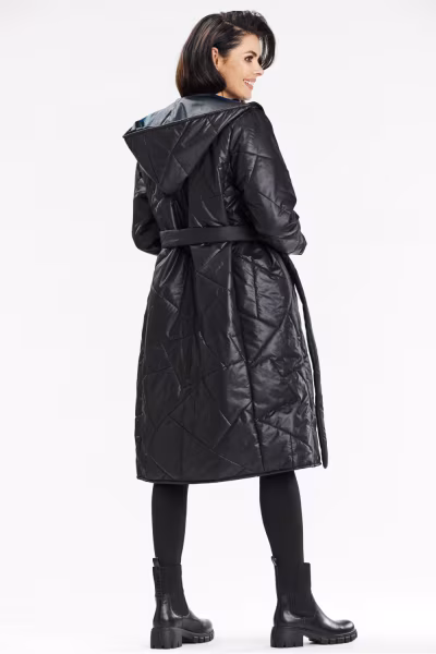 Płaszcz Damski Model A686 Black - awama — zdjęcie 3