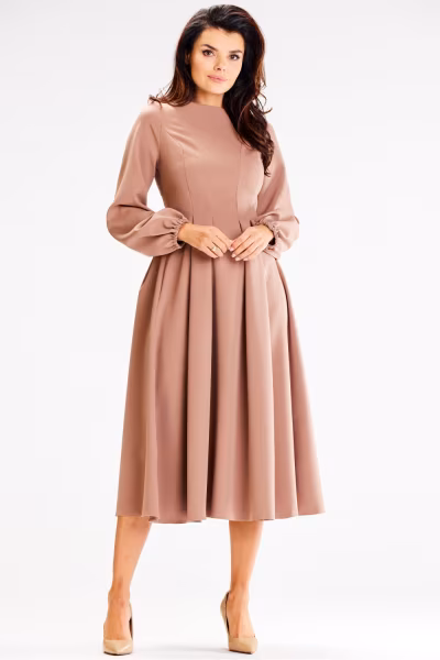 Sukienka Model A595 Cappuccino - awama — zdjęcie 1