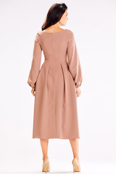 Sukienka Model A595 Cappuccino - awama — zdjęcie 3
