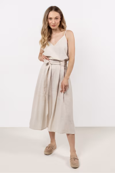 Spódnica Model A723 Beige - awama — zdjęcie 1