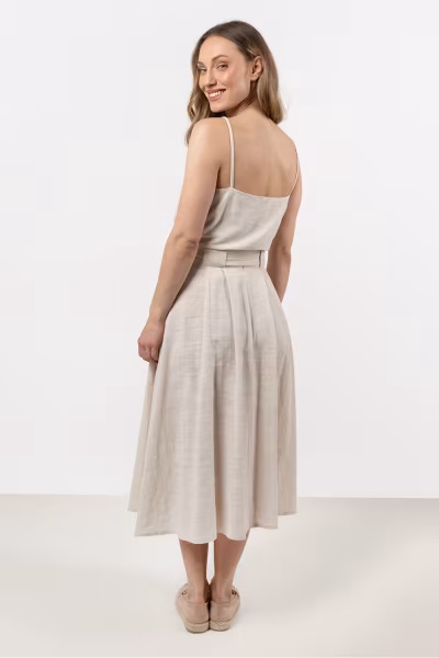 Spódnica Model A723 Beige - awama — zdjęcie 3