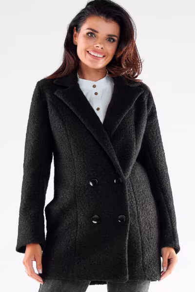 Płaszcz Damski Model A546 Black - awama — zdjęcie 1