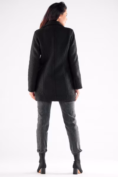Płaszcz Damski Model A546 Black - awama — zdjęcie 3